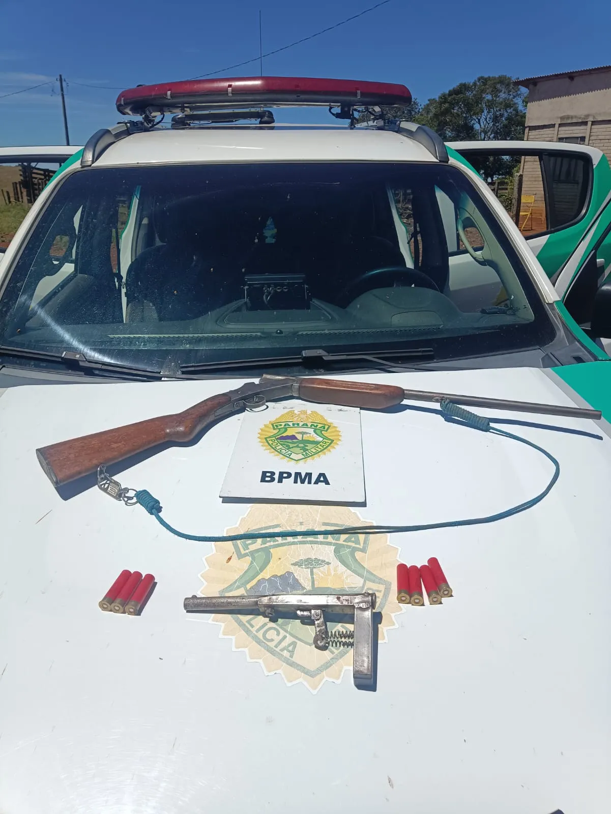 Polícia Ambiental apreende cinco armas de fogo durante fiscalização em Candói