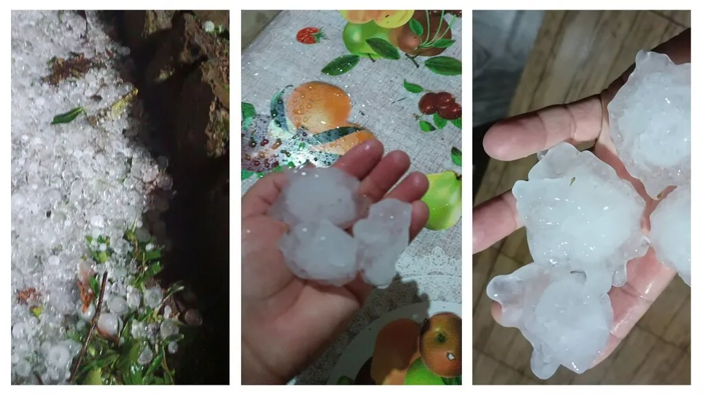 Nova chuva de granizo mobiliza Defesa Civil durante a madrugada em Pinhão