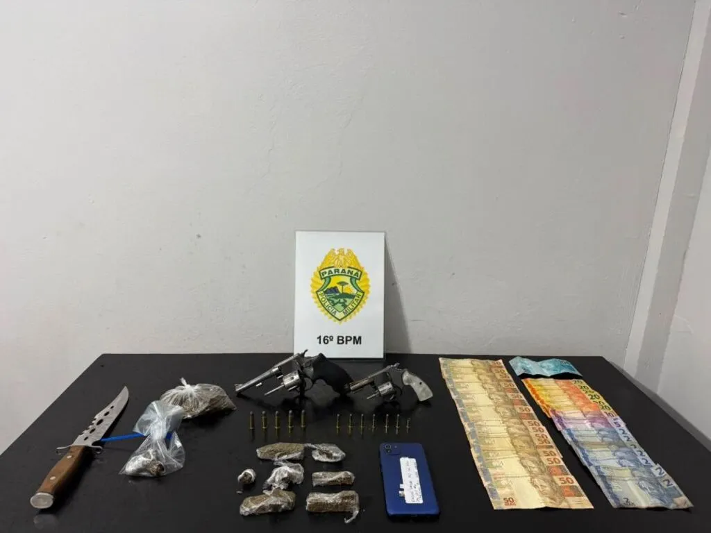 ROTAM apreende drogas, armas e munições durante abordagem em Pinhão