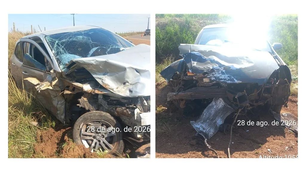 Colisão frontal deixa quatro feridos na PR-459, em Pinhão