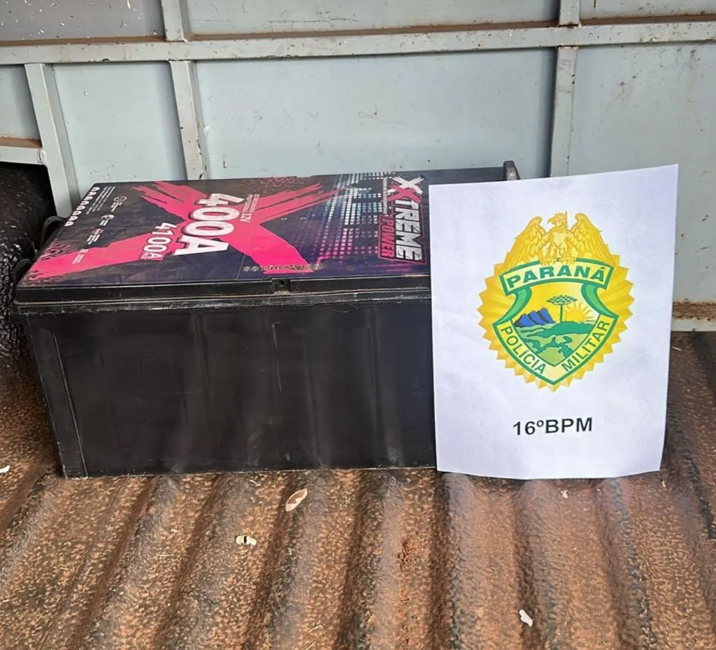 PM recupera bateria furtada de food truck e prende suspeito em Foz do Jordão