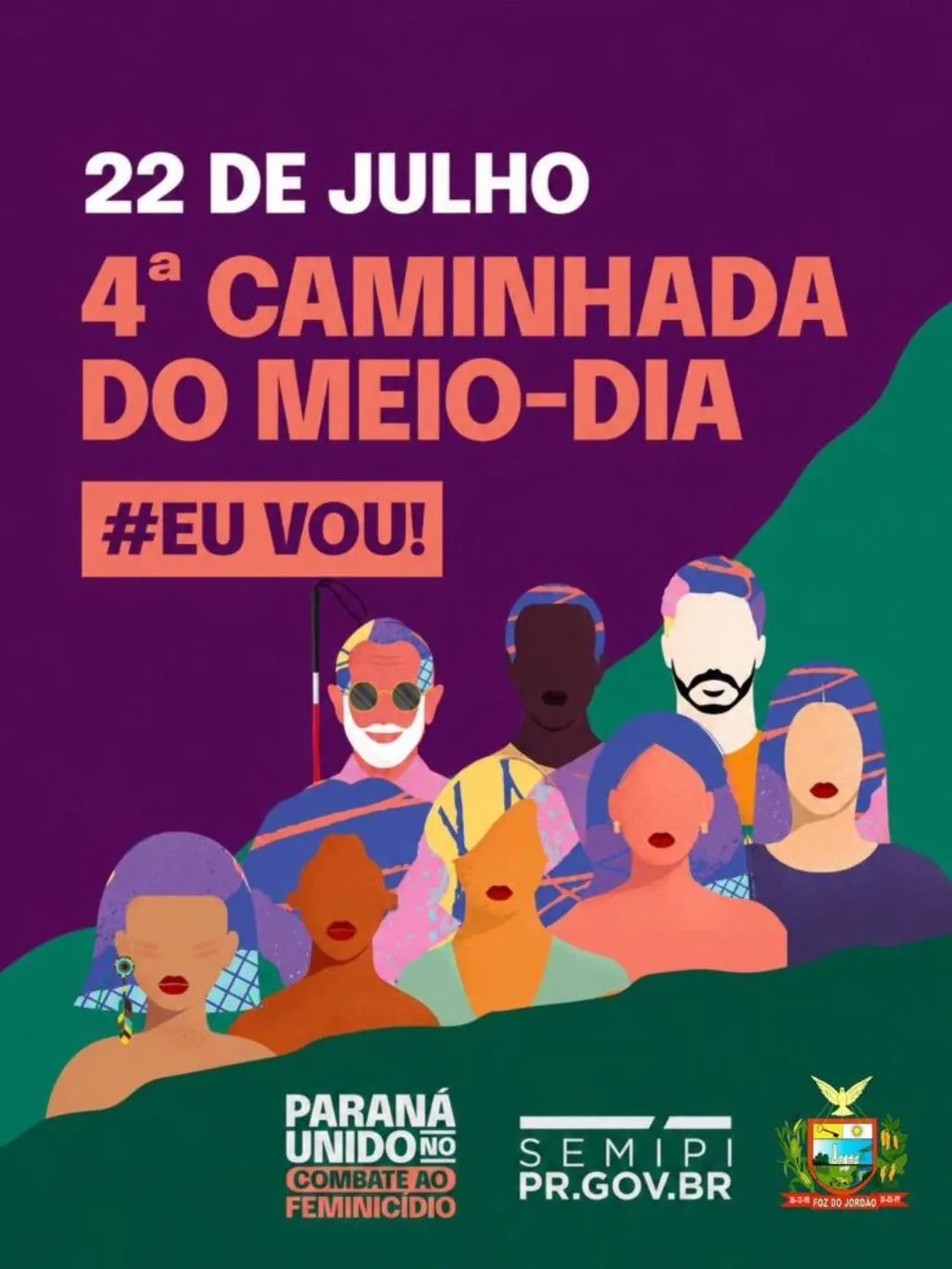 Foz do Jordão promove 4ª Caminhada do Meio-Dia em mobilização contra o feminicídio
