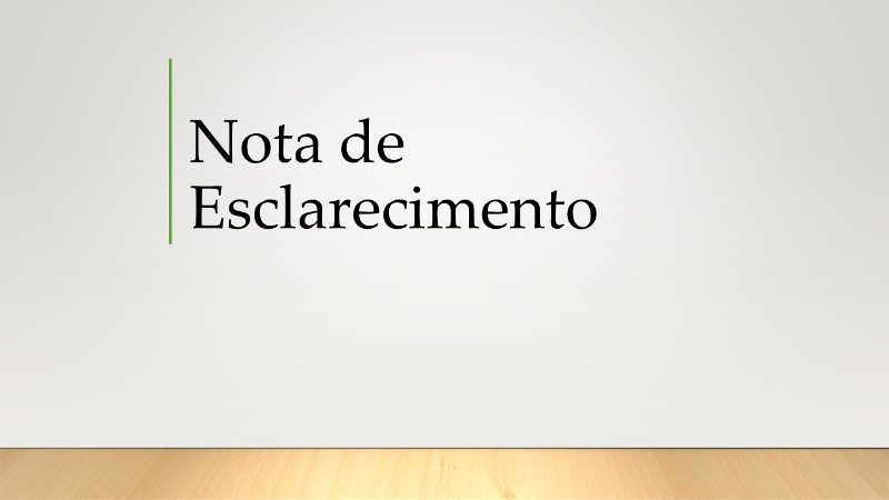 Nota de Esclarecimento