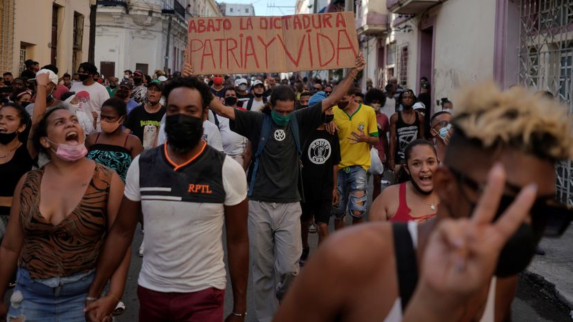 Protesto em Cuba